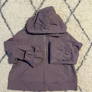 Purple scuba oversized half zip